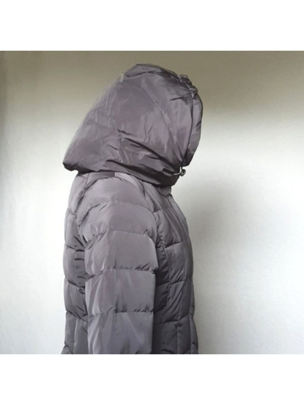 NWT Cole Haan Long Quilted Puffer Coat‎ Hooded Feather Down Womens XS - Picture 12 of 14